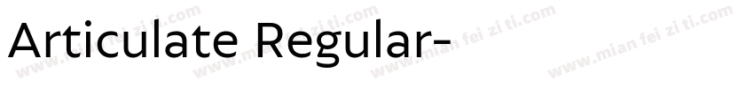Articulate Regular字体转换
